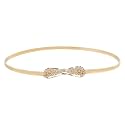 SATYAM KRAFT Women Waist Belt for Dress, Saree, Dresses, Jeans | Stylish Metal Plate Belt for Ladies, Girls | Western &amp; Traditional Chain Belt | Party Wedding Fashion (Golden)