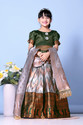 satyamfab Indi Girls Lehenga Choli Ethnic Wear Printed Lehenga, Choli and Dupatta Set