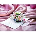 SAUDEEP INDIA Feng Shui Crystal Lotus Flower Vastu Item | Transparent Glass Kamal Flower for Positive Energy Home Decor (9x9x6 Cm, Regular Quality)