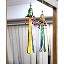 SAUDEEP INDIA TRADING CORPORATION Presents Decorative Bell Hanging with Multicolored Ribbons Used in Various Occasions Like Christmas, Diwali, New Year, Birthdays etc.