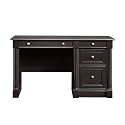 Sauder Palladia Computer Desk with Drawers, Home Office Desk with File Cabinet Storage Drawer, Cable Management, Keyboard Tray, in Wind Oak Finish