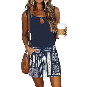 SAUKOLE Womens Flutter Sleeveless Leopard Print Ruffle