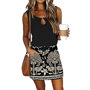 SAUKOLE Womens Flutter Sleeveless Leopard Print Ruffle