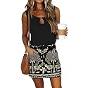 SAUKOLE Women39s Flutter Sleeveless Leopard Print Ruffle