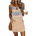 SAUKOLE Women39s Flutter Sleeveless Leopard Print Ruffle