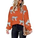 SAUKOLE Womens Sweaters Batwing Sleeve Side Slit Loose Knit Pullover Tops