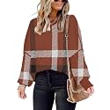 SAUKOLE Womens Sweaters Batwing Sleeve Side Slit Loose Knit Pullover Tops