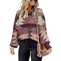 SAUKOLE Womens Sweaters Batwing Sleeve Side Slit Loose Knit Pullover Tops