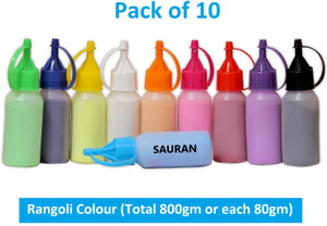 Sauran Pack of 10 Rangoli Powder
