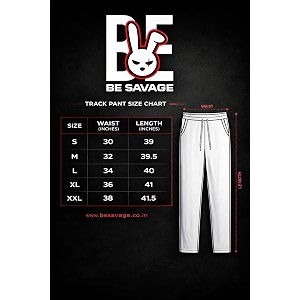 BE SAVAGE Mens Baggy Track Pants -