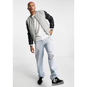 BE SAVAGE Mens Regular Bomber Varsity Jacket