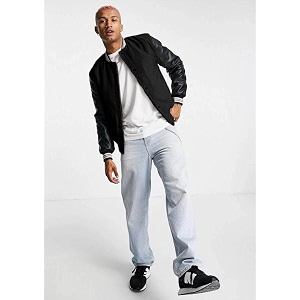 BE SAVAGE Mens Regular Bomber Varsity Jacket