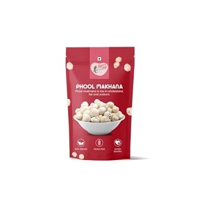 savara nuts premium phool makhana  fox nutslotus seeds natural amp crunchy makhana fit for fasting  high protein amp rich in fiber  100gm