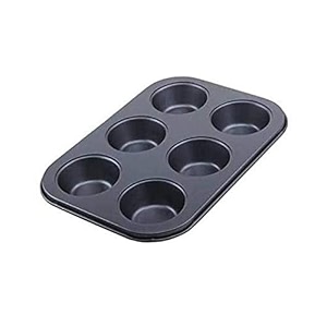 save carbon steel muffin tray  baking tray for muffins cupcakes cakes and more  6 - six molds 6 mould tray