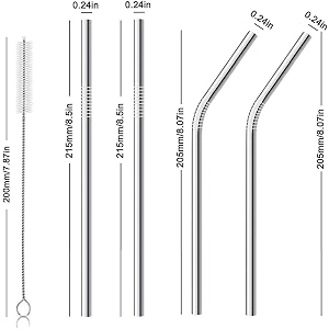 SAVE Stainless Steel Metal Straws Reusable