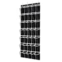 SAVERHO 35 Pockets Over the Door Shoe Organizer, Hanging Shoe Organizer for Door with 35 Mesh Pockets Large Capacity Shoe Hanging Storage Bag with 4 Metal Hooks (Black-1Pack)