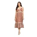 SAVI Womens Cotton Printed Midi Dress 