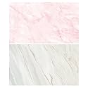 1 Sheet 2 in 1 3D Flat Lay Tabletop Double-Sided Photography Backdrop Photo Studio Flatlay Background PVC Wrinkle-Free for Small Product Shoot (Pink &amp; Off White Marble Pattern)