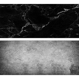 1 sheet 2 in 1 photography backdrop 3d flat lay tabletop double-sided 34x21 photo background pvc wrinkle-free for small products food cosmetics shoot 2- black amp grey stone pattern
