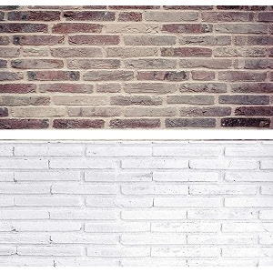 1 sheet 2 in 1 photography backdrop 3d flat lay tabletop double-sided 34x21 photo background pvc wrinkle-free for small products food cosmetics shoot 4- brick wall pattern