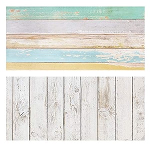 1 sheet 2 in 1 photography backdrop 3d flat lay tabletop double-sided 34x21 multicolor photo background pvc wrinkle-free for products food cosmetics shoot 8- multi-color wood pattern