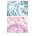 1 Sheet 2 in 1 Photography Backdrop 3D Flat Lay Tabletop Double-Sided 22x16 Photo Background PVC Wrinkle-Free for Small Products Food, Cosmetics Shoot (#32- Canvas Painitng)