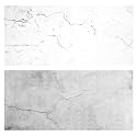 1 Sheet 2 in 1 Photography Backdrop 3D Flat Lay Tabletop Double-Sided 34x21 Photo Background PVC Wrinkle-Free for Small Products Food, Cosmetics Shoot (#3- Cracked White Wall Pattern)