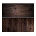 1 Sheet 2 in 1 Photography Backdrop 3D Flat Lay Tabletop Dark Brown Double-Sided 34x21 Photo Background PVC Wrinkle-Free for Food, Cosmetics Shoot (#5- Dark Brown Wood Plank Pattern)