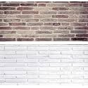 1 Sheet 2 in 1 Photography Backdrop 3D Flat Lay Tabletop Double-Sided 34x21 Photo Background PVC Wrinkle-Free for Small Products Food, Cosmetics Shoot (#4- Brick Wall Pattern)