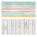 1 Sheet 2 in 1 Photography Backdrop 3D Flat Lay Tabletop Double-Sided 34x21 Multicolor Photo Background PVC Wrinkle-Free for Products Food, Cosmetics Shoot (#8- Multi-Color Wood Pattern)