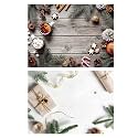 1 Sheet 2 in 1 Photography Backdrop 3D Flat Lay Tabletop Double-Sided 22x16 Photo Background PVC Wrinkle-Free for Small Products Food (#4N- White Rough Surface &amp; Grey Wood Pattern)