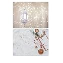 1 Sheet 2 in 1 Photography Backdrop 3D Flat Lay Tabletop Double-Sided 22x16 Photo Background PVC Wrinkle-Free for Small Products Food, Cosmetics Shoot (#20-White Lights White Surface)