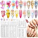SAVILAND 3D Silicone Nail Art Molds Set, 5PCS 3D Flower Mold for Nails
