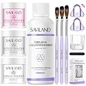 SAVILAND Acrylic Nail Kit for Beginners with Everything, Clear White Pink