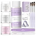 SAVILAND Acrylic Nail Kit for Beginners with Everything, White Pink Clear