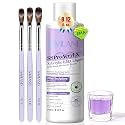SAVILAND EMA Monomer Acrylic Nail Liquid 8 Oz with 3 Brushes Dappen Dish