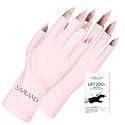 SAVILAND UPF200+ U V Gloves for Gel Manicures One Size Fit Most Light Pink