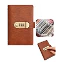 Savings Book with Lock Cash Organizer for Home Budgeting，Brown