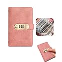 Savings Book with Lock Cash Organizer for Home Budgeting，Pink