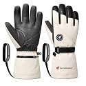 SAVIOR HEAT Heated Gloves for Men Women, Rechargeable Electric Heated Leather Skiing and Snowboarding Gloves