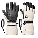 SAVIOR HEAT Heated Gloves for Men Women, Rechargeable Electric Heated Leather Skiing and Snowboarding Gloves