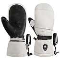 SAVIOR HEAT Heated Ski Mittens 3.0 for Men Women, 3000mAh Rechargeable Battery Electric Leather Gloves, Waterproof 3M Thinsulate Extreme Cold Winter Gloves, EH8 PRO Heating for Skiing