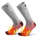 SAVIOR HEAT Heated Socks for Men Women, Rechargeable Ski Socks