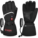 Savior Heat Upgraded Rechargeable Heated Gloves for Men &amp; Women, 3000mAh Electric Heated Gloves with 3 Heat Levels Up to 150°F, Waterproof Ski Glove for Skiing, Snowbording, Camping, Hiking