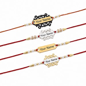 SAVRI Personalized Laser Foil Rakhi With Name