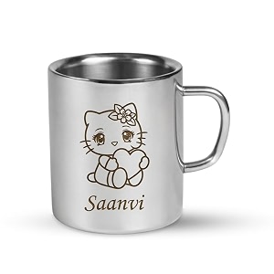 SAVRI Personalized Stainless Steel Mug for Kids