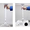 SAVSOL Heavy Duty Universal 4 Feet Projector Ceiling Mount &amp; Wall Stand Bracket with Full Motion Adjustments LED/LCD (White SAV-42703) Option (Weight Capacity-50 Kgs)