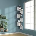 SAW SAQIB ALI WOODEN HANDICRAFTS Zig zag Corner Rack Shelf for Living and Bedroom Decoration (MDF-Medium Density Fiber) Home Decor (Many Color and Size are Available) (Modern, White)