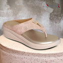 sawadi Women Wedges Sandal (Gold , 9)