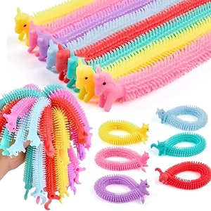 toys for kids unicorn toys stretchy string autism sensory toy for anti anxiety amp stress relief fun noodle rubber dinosaur toy for kids pack of 2 unicorn bracelet 12 pieces 
